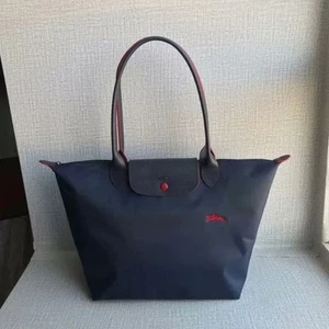 Longchamp Le Pliage Horse Tote Shoulder Bag L Size Navy From Japan Brand New F/S - Picture 1 of 6