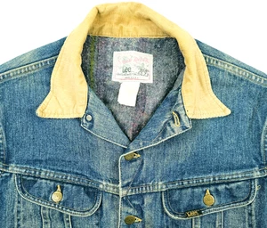 *LO ÚLTIMO DE COLECCIÓN CHAQUETA DE MEZCLILLA FORRADA PARA HOMBRE EE. UU. LEE STORM RIDER @ TRUCKER MANTA M - Imagen 1 de 19