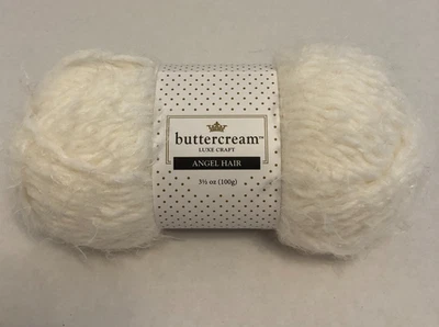 NEW Skein Buttercream Luxe Craft ANGEL HAIR Yarn WHITE  3.5 oz. 100g - Image 1 of 4