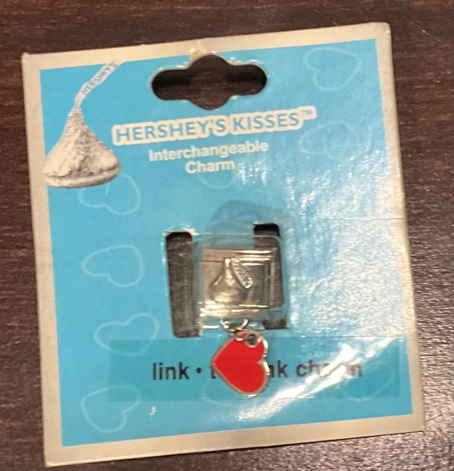 Dije italiano Hershey’s Kisses 9 mm tono plateado Add-a-Charm enlace-a-enlace acero Foto 1 de 1