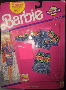 1990 Mattel Barbie Jeans Weekend Clothes Accessories NEW - Retro Fashions - Picture 1 of 3
