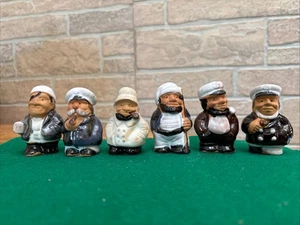 6 Vintage Miniature Marine, Old Time Terra Cotta Pottery Figurines 2.5” Tall - Picture 1 of 8