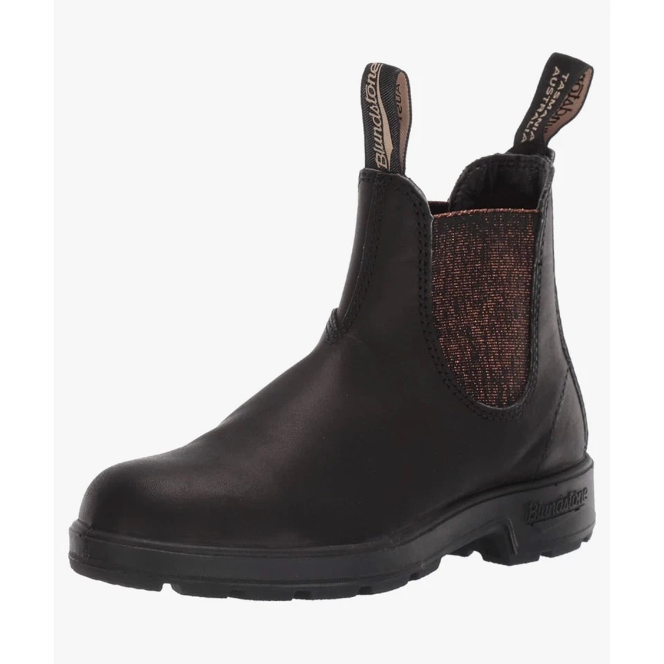 Женские сапоги Blundstone 500 цвет черный бронзовый блестящий цвет челси кожа на лодыжке рабочие 9,5 - Изображение 1 из 4