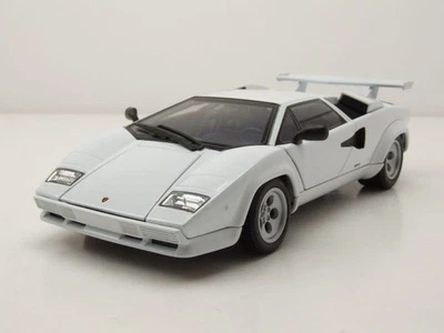 Lamborghini Countach LP 5000 S Bianco Modellino 1:24 Welly - Immagine 1 di 4