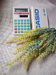 casio taschenrechner vintage sl-410 funktionstüchtig solarbetrieben - Bild 1 von 3