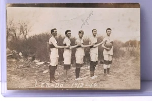 1913 - 14 Lerado Kansas KS Boys Men's Basketball Team Photo Postcard RPPC - Picture 1 of 3