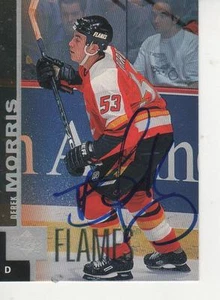 DEREK MORRIS SIGNED 1998-99 UPPERDECK #233 - CALGARY FLAMES - Foto 1 di 1