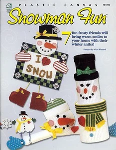 **SNOWMAN FUN**PLASTIC CANVAS LEAFLET** - Picture 1 of 2