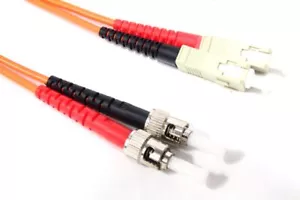 2m ST/SC 50/125u Multimode Duplex Fiber Optic Patch Cable Optical Fiber - Picture 1 of 1