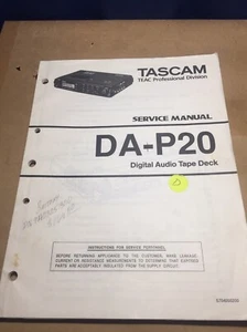 Tascam Teac Equipment Manual DA-P20  - Picture 1 of 1