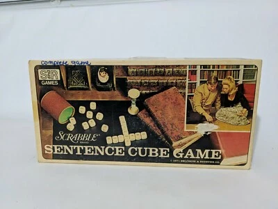 Vintage 1971 Scrabble Brand Sentence Cube Game Selchow and Righter missing timer - Image 1 of 4