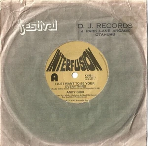 ANDY GIBB 7" 45 I Just Want to Be Your Everything RARE 1977 NEW ZEALAND Import - Picture 1 of 1