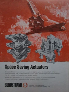 9/1975 PUB SUNDSTRAND AVIATION SPACE SHUTTLE ORBITER ACTUATOR ACTUATION AD - Imagen 1 de 1