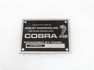 Données Plaque Compatible Vinateg Ford Cobra Carroll Shelby Modèle # - Bild 1 von 6
