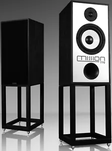 MISSION 770 Classic black speakers with stands AUTHORIZED-DEALER - Picture 1 of 12