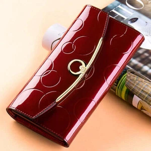 Luxury Designer Leather Womens Wallet with RFID Protection - Picture 1 of 16