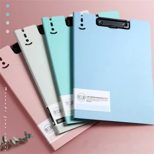 A4 File Folder Clipboard Writing Pad Clip Board Test Paper Storage Organizer - Picture 1 of 20