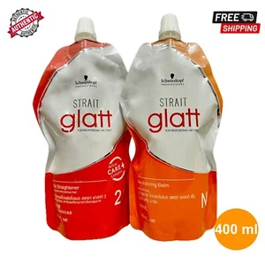 Schwarzkopf Glatt No 2 Hair Straightener Rebonding Straightening Cream 400ml set - Picture 1 of 4