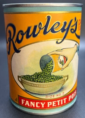 Vintage Reproduction ROWLEYS FANCY PETIT POIS PEAS No. 2, Empty Display Decor - Image 1 of 4