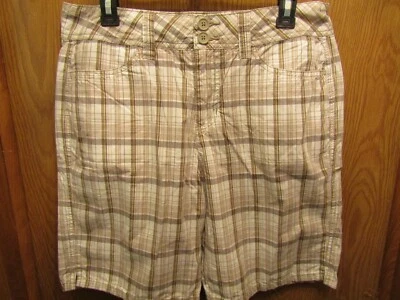 PANTALONES CORTOS MUJER FADED GLORY ORIGINALES 100% ALGODÓN GRIS A CUADROS TALLA 8 ENTREPIERNA 9 Foto 1 de 3