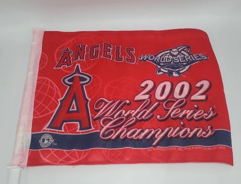 ANAHEIM ANGELS 2002 WORLD SERIES CHAMPIONS CAR FLAG Rico Industries EUC Cover