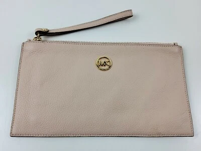 Michael Kors Fulton Large Pebbled Leather Zip Wristlet Clutch Wallet  - Image 1 of 4