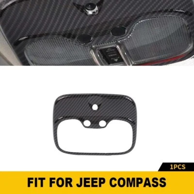 Carbon Front Top Reading Light Sunglasses Cover For Jeep Patriot Compass 2011-16 Foto 1 de 4