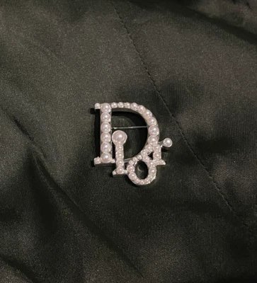 Excellent Vintage Dior Silver Tone  Brooch With Pearls - Image 1 of 4