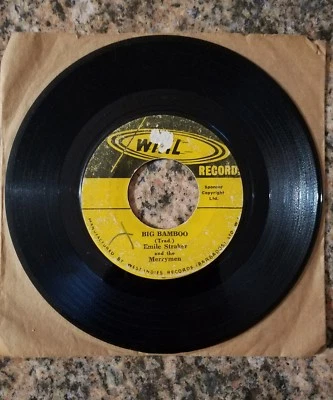 RARE CALYPSO EMILE STRAKER  MERRYMEN BIG BAMBOO/ISLAND WOMAN WIRL,45RPM - Image 1 of 4
