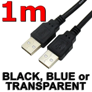 1m Fast USB 2.0 Data Extension Cable Type A Male to Male M-M Connection Adapter - Picture 1 of 12