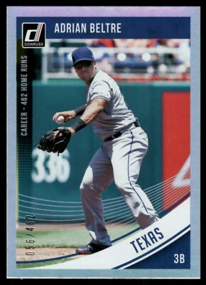 Donruss #182 2018 Adrian Beltre Career Stat Line Foto 1 de 2