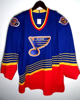 Vintage St Louis Blues CCM Jersey XL Mens 90s NHL Hockey Blue Stitched Maska - Image 1 of 4