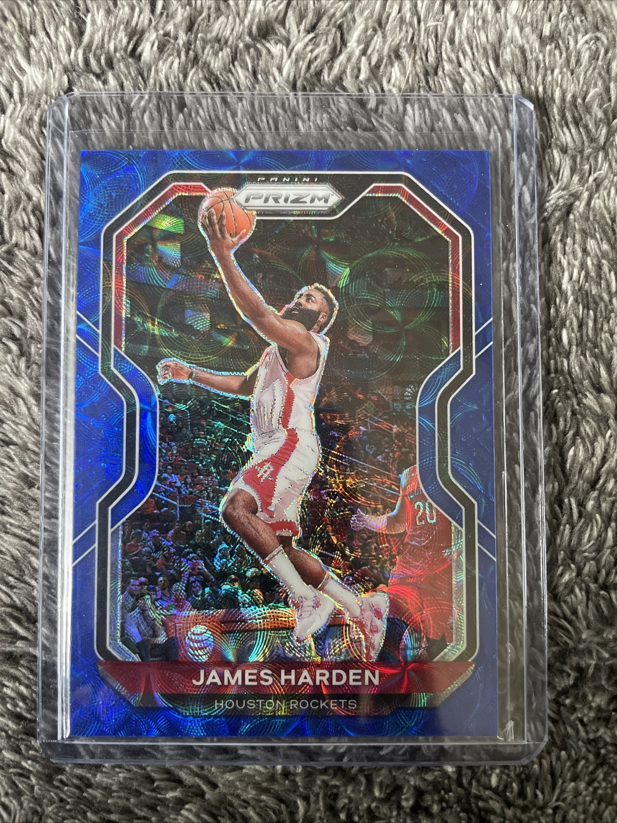 2020-21 Prizm Basketball James Harden Blue Scope #12/49 SSP Houston Rockets