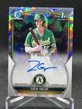 2023 Bowman Chrome ZACK GELOF ATOMIC REFRACTOR AUTO 23/100 ATHLETICS CPA-ZG