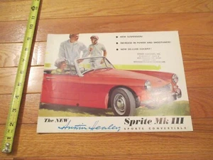 Austin Healey Sprite MK III Car auto Automobile Dealer showroom Sales Brochure - Picture 1 of 7
