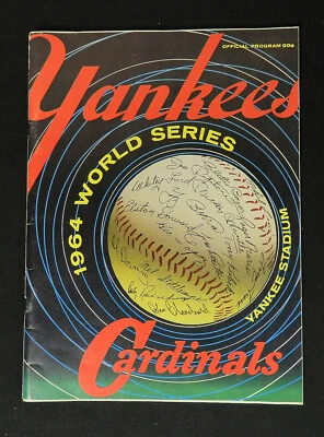 1964 NEW YORK YANKEES vs ST LOUIS CARDINALS WORLD SERIES PROGRAM CLEAN - Image 1 of 4