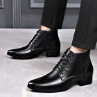 British Style Mens Leather Boots High Top Pointed Toe Business Casual Oxfords Sz