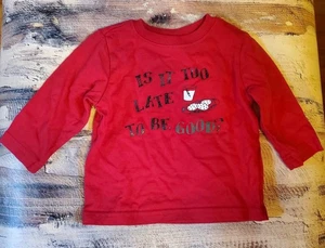 MiniWear Red Baby Long Sleeve Tee Size 6-9 Months Unisex New - Picture 1 of 4