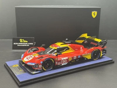 Ferrari 499P AF Corse #50 Le Mans 2024 Winner w/ Display Case 1/18 Looksmart - Image 1 of 4