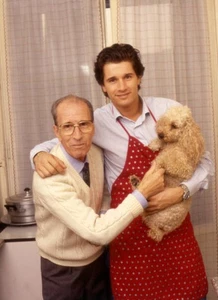 Italian actor TV host Marco Bellavia his grandfather his dog in th- Old Photo - Picture 1 of 1
