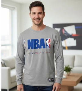 NBA UNK Basketball T Shirt Vintage Longwear Ufficiale Licenza Manica Lunga Uomo L - Foto 1 di 13