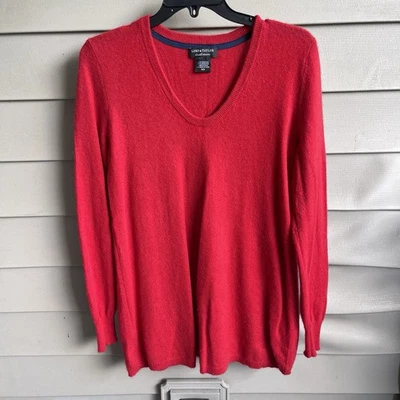Lord & Tayler 100% Cashmere V-neck Sweater Tunic Medium Holiday Office Luxury - Image 1 of 4