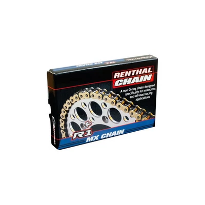 Cadena Renthal 420 R1 Works - Oro, 120 eslabones C241 Foto 1 de 4