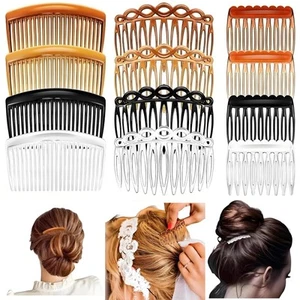 12 piezas peines para el cabello correderas para mujer, peines laterales franceses accesorios para el cabello para - Imagen 1 de 5