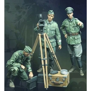 1/35 resin figure model kit WW II Germany soldiers 3 man unassembled unpainted - Picture 1 of 3