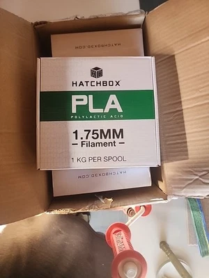 (NUEVO) "HATCHBOX" PLA Ácido Poliláctico 1.75MM -FILAMENTO 3D- 1 KG POR CARRETE 6 cajas Foto 1 de 4