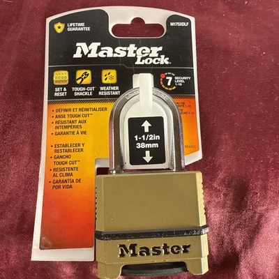 Master Lock 1-1/2" Combination Padlock M175XDLF - Image 1 of 4