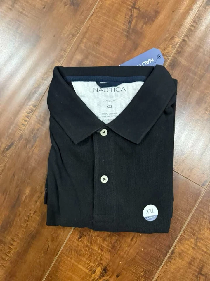 Nautica Short Sleeves Classic Fit Solid Polo Shirt XS S M L XL XXL 3XL - Image 1 of 1