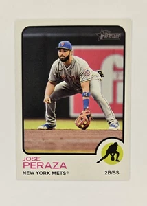 José Peraza 2022 Topps Heritage béisbol impresión corta New York Mets #414 - Imagen 1 de 5