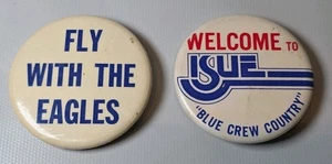 (2) ISUE Indiana State University Evansville Eagles USI Button Pin for Hat Shirt - Picture 1 of 8